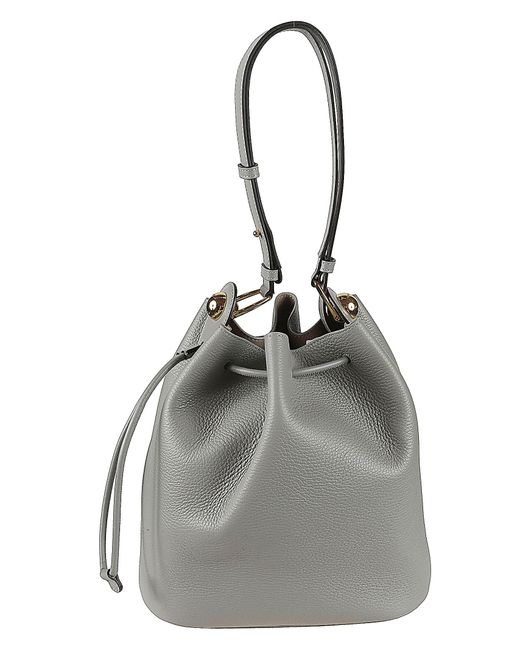 Furla Gray Classic Bucket Bag