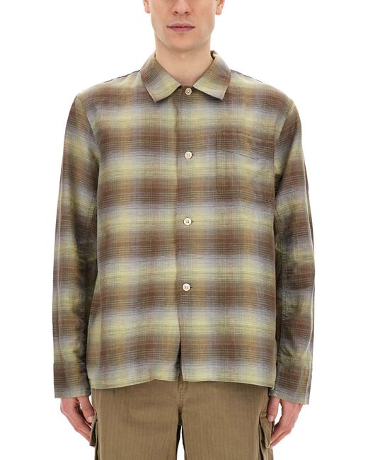 Our Legacy Green Murky Static Fabric Shirt for men