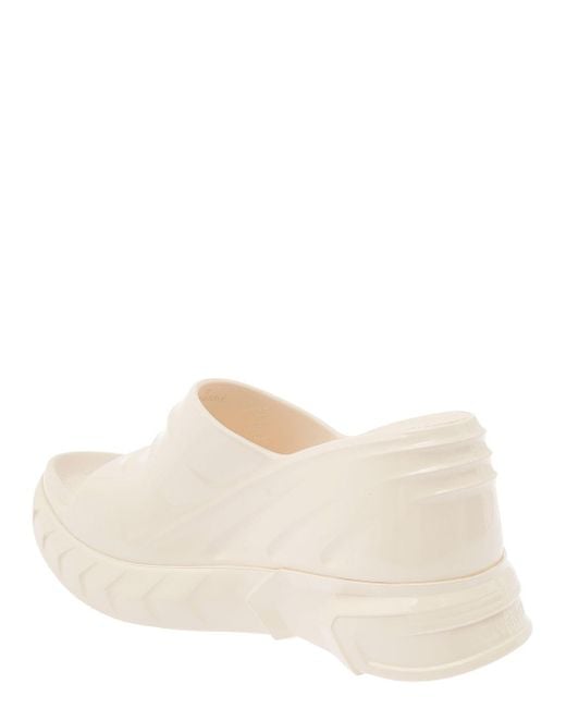 Givenchy Natural Marshmallow Rubber Wedge Sandals