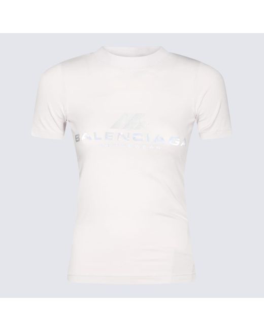 Balenciaga White Cotton T-Shirt