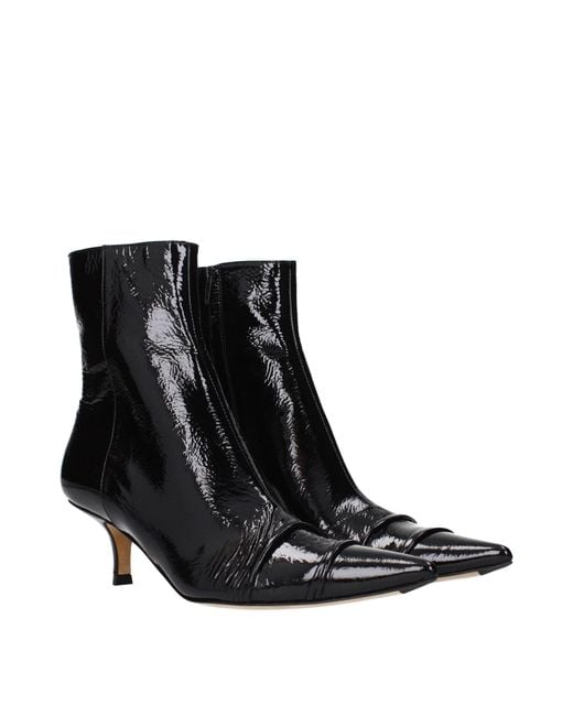 Maison Margiela Black Leather Ankle Boots