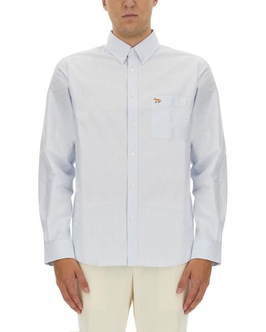 Maison Kitsuné White Shirt With Logo for men