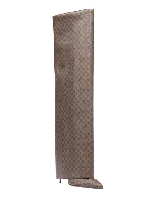 Balmain Brown Over-The-Knee Boots
