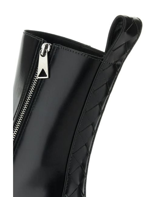 Bottega Veneta Black Leather Highway Ankle Boots for men