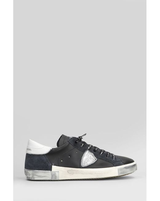 Philippe Model Gray Prsx Low Sneakers for men