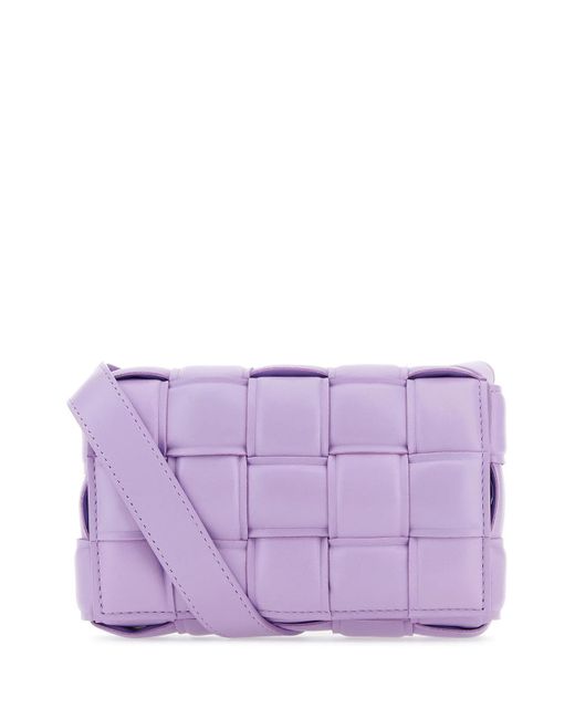 Bottega Veneta Purple Lilac Nappa Leather Small Padded Cassette Crossbody Bag