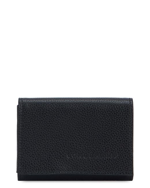 Longchamp Black Leather Wallet & Purses