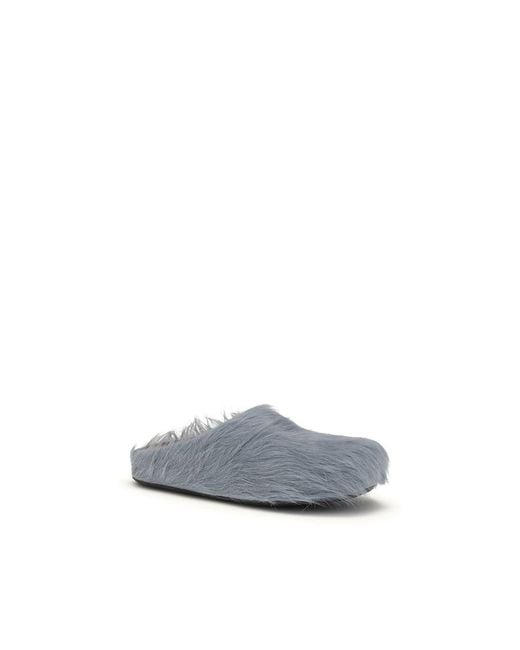 Marni Gray Calf Leather Bos Taurus Mules for men