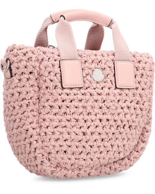 Moncler Pink Micro Caradoc Tote Bags