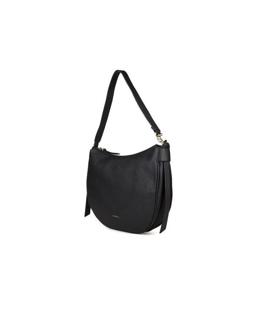 Coccinelle Black Shoulder Bag Cowhide Shoulder-Bags