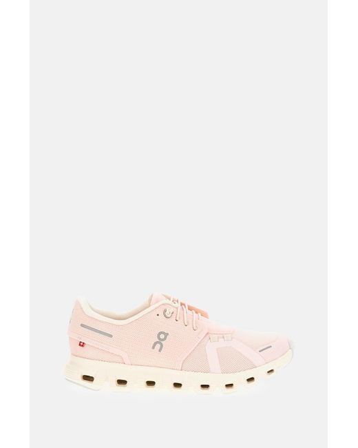 On Shoes Pink Sneakers Textile Rubber