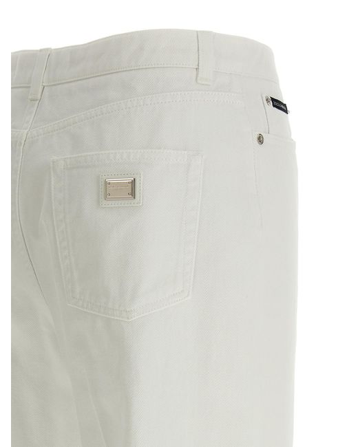 Dolce & Gabbana White Denim Jeans