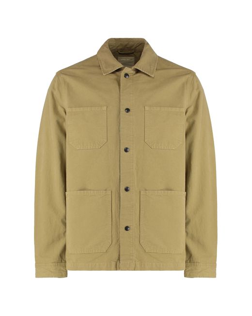 Woolrich Green Cotton Overshirt Shirt for men