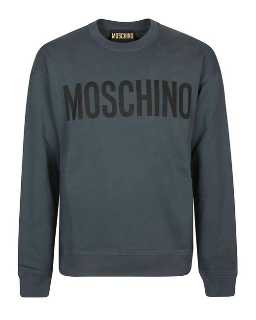 Moschino Gray Printed Logo Sweatshirt for men