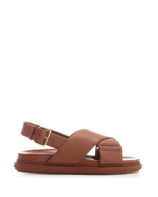 Marni Brown Leather Footbed
