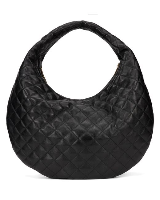 Saint Laurent Black Hobo Bag Icare Quilted Nappa Lambskin Handbags