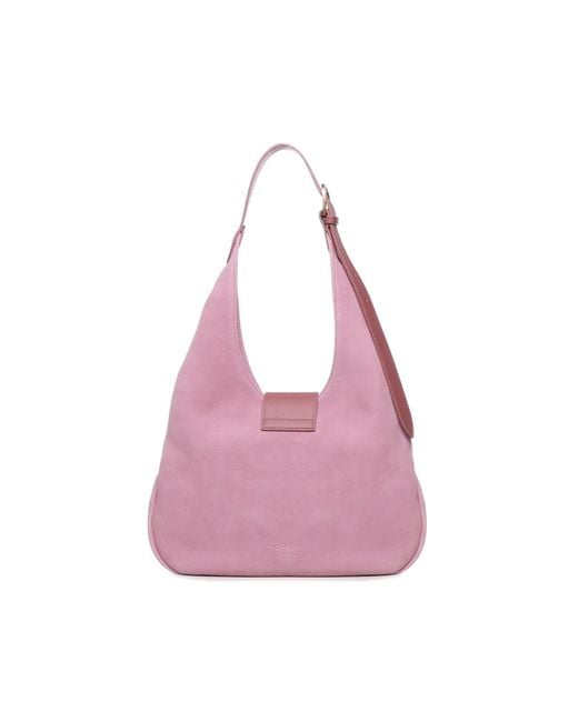 Pinko Pink Shoulder Bag With Love Birds Plaque