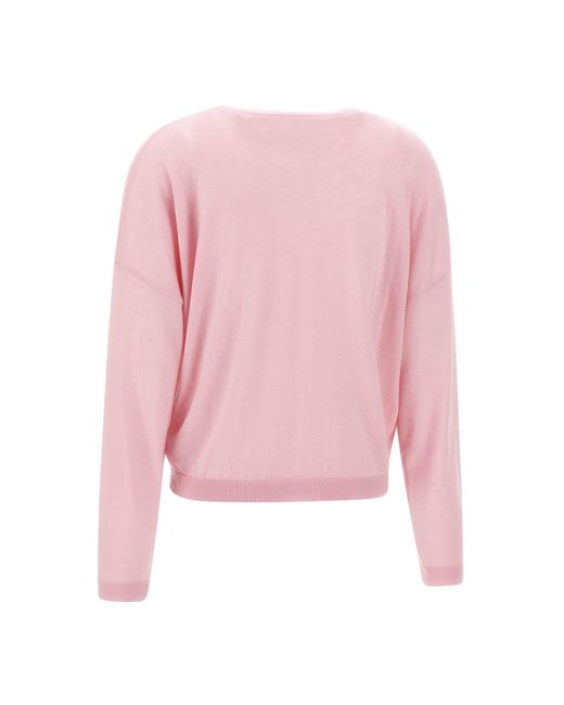 Liu Jo Pink Wool And Cashmere Sweater