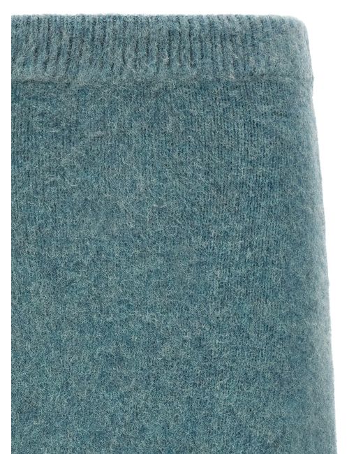Jil Sander Blue Wool Knit Skirt