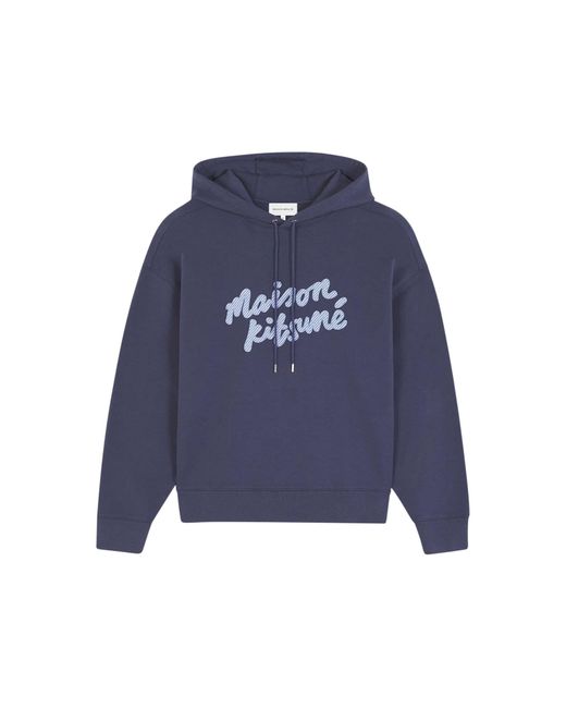 Maison Kitsuné Blue Hoodies Sweatshirt for men