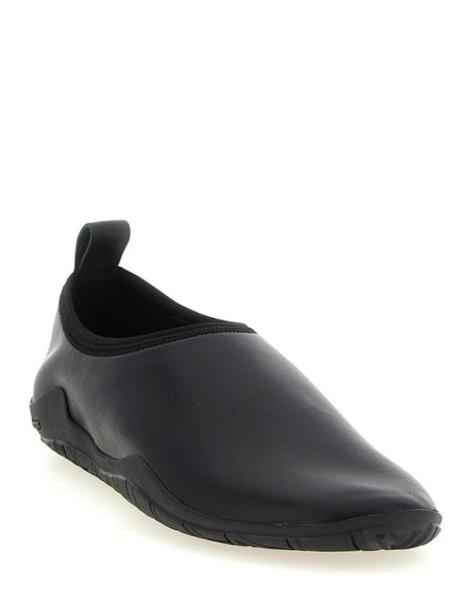 Jil Sander Black 'Elbe' Slippers