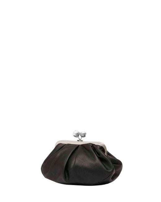 Weekend by Maxmara Black Clutch Bag Prati Leather Handbags