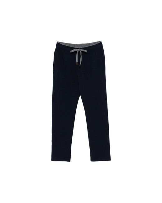 Fedeli Blue Davis Drawstring Track Pants for men