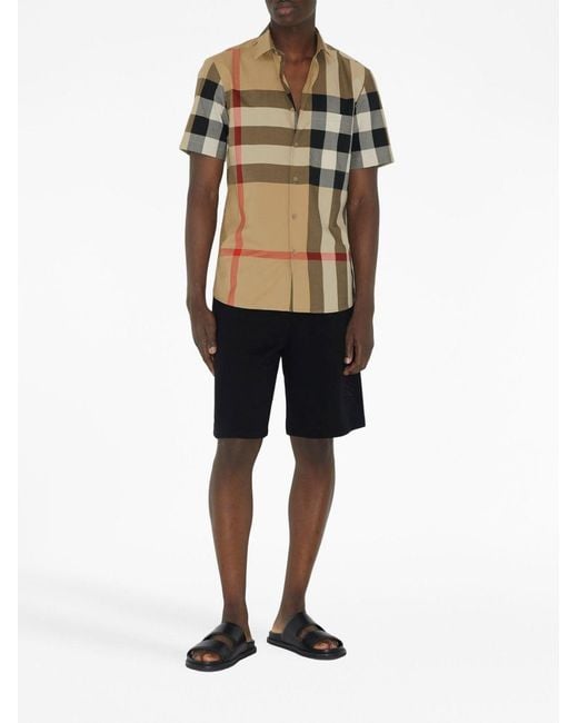 Burberry Green Check Cotton Shirt for men