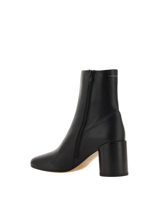 MM6 by Maison Margiela Black Heeled Ankle Boots