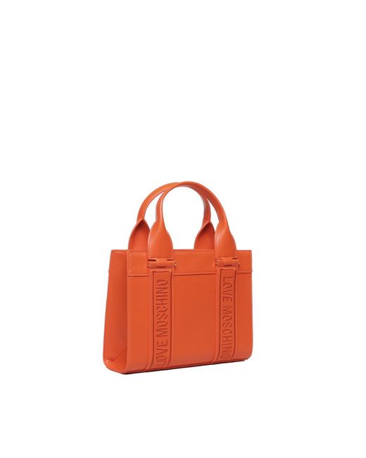 Love Moschino Orange Billboard Handbag