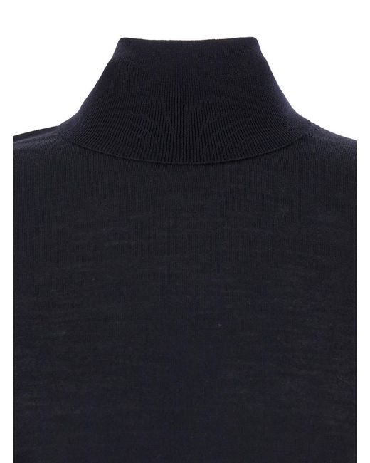 Le Plain Black Turtleneck With Long Sleeves for men