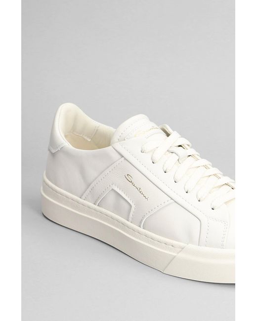 Santoni White Dbs2 Sneakers for men