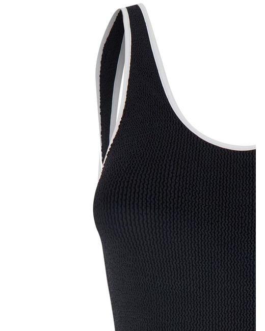 Hunza G Black 'Faye' Swimsuit With Contrasting Edges