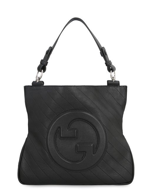 Gucci Black Blondie Leather Tote Lamb Bags