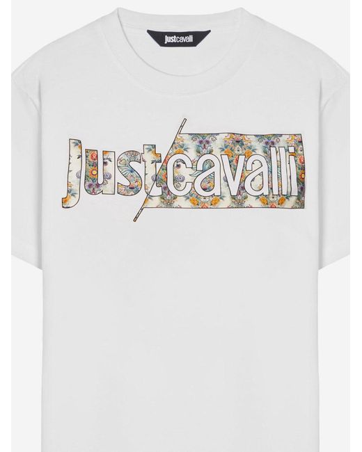 Just Cavalli White Cotton T-Shirt T-Shirts & Jerseys