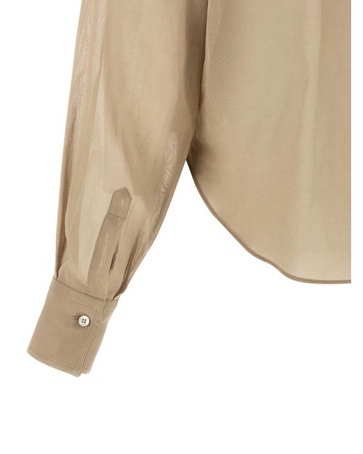 Brunello Cucinelli Natural Cotton Blouse
