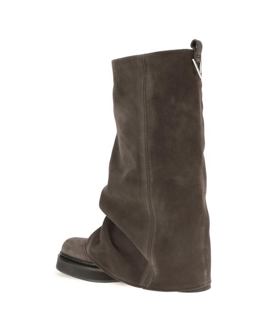 The Attico Brown Robin Boots Calf Leather Bos Taurus