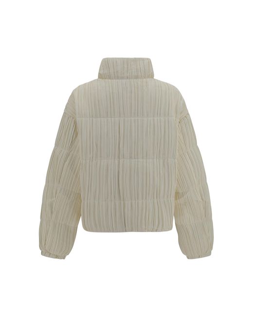 GONGDID DESIGN White Reversible High-Neck Puffer Jacket