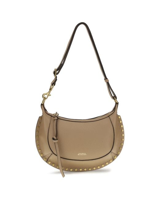 Isabel Marant Metallic Oskan Moon Shoulder Bag Calf Leather Bos Taurus