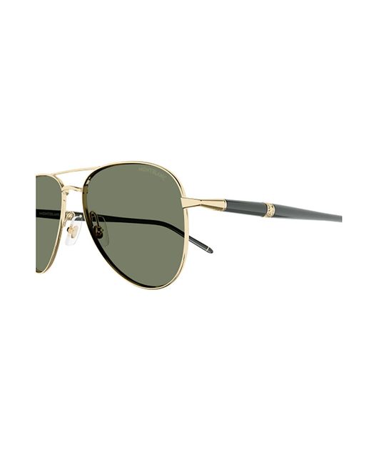 Montblanc Green Pilot Frame Sunglasses