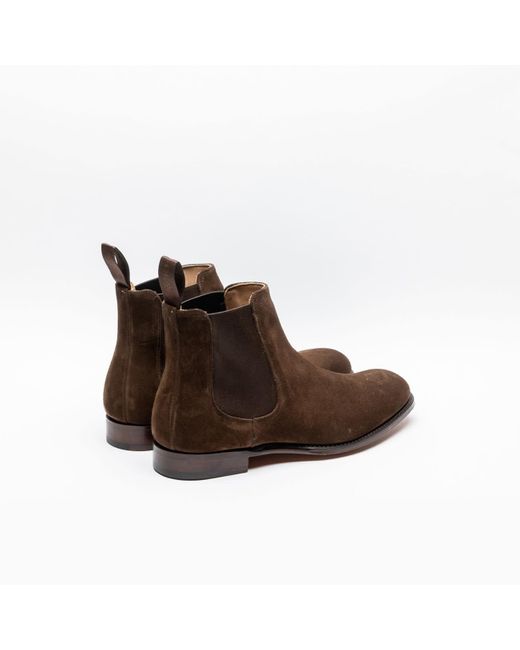 Cheaney Brown Plough Suede Chelsea Boot for men