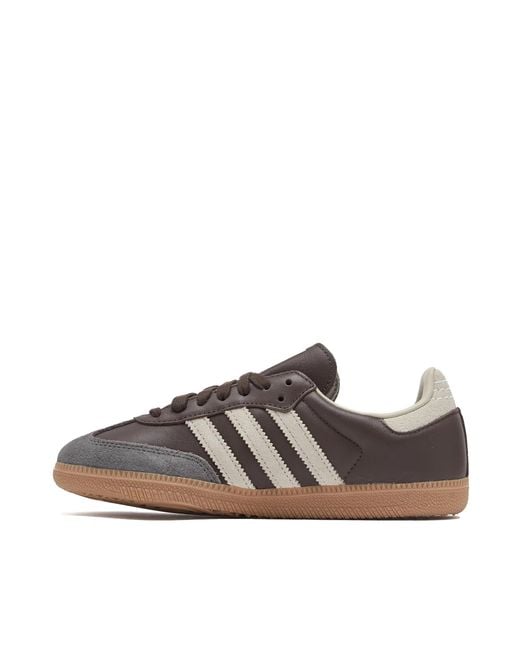Adidas Brown Leather Trainers Samba Og
