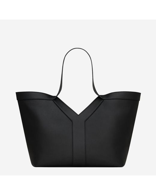 Saint Laurent Black Leather Tote Bag Shoulder