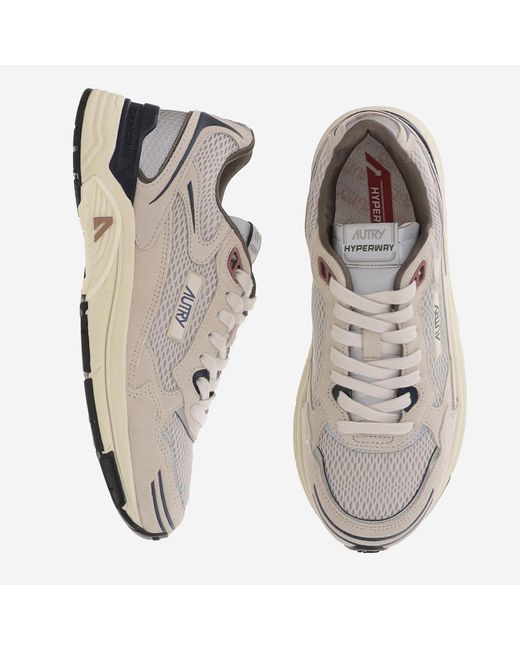 Autry Gray Sneakers Hyperway Leather Trainers for men