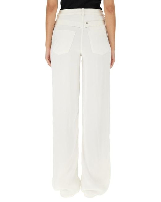 Givenchy White Oversized Denim Jeans Viscose