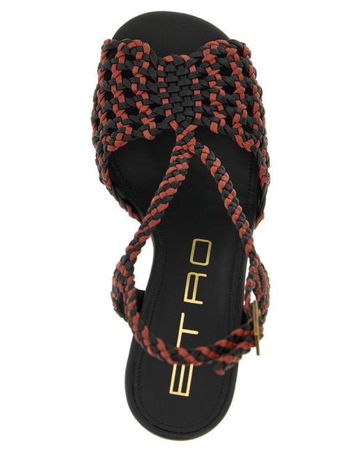 Etro Multicolor Two-Tone Sandals