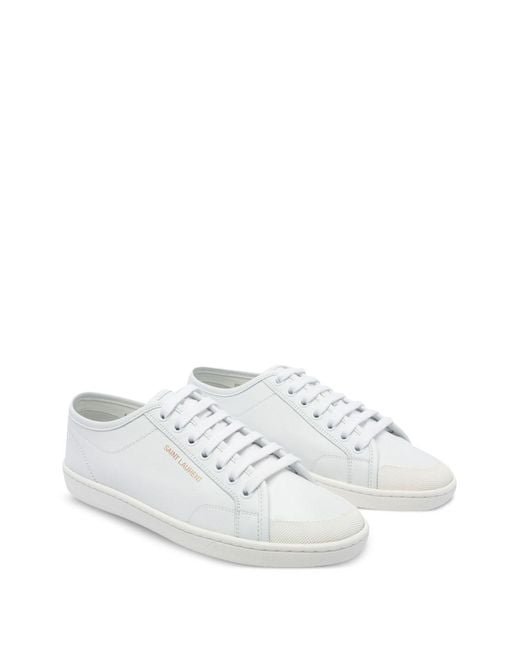 Saint Laurent White Sneakers Calf Lather