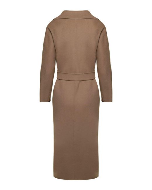 Max Mara Brown 'Esturia' Coat With Matching Belt