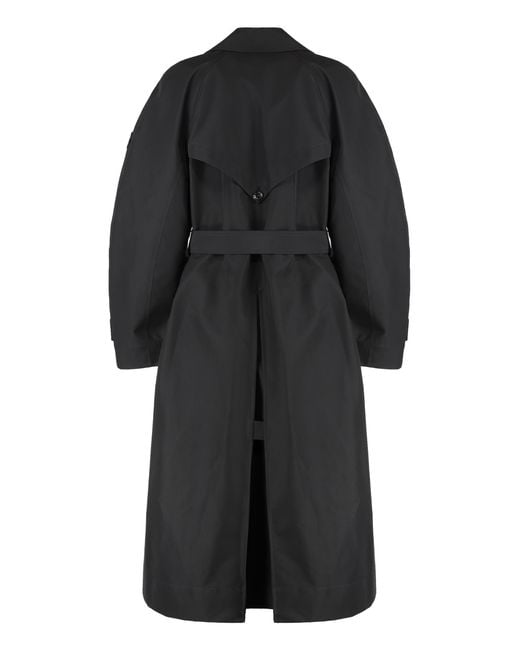 Moncler Black Trench Coat Zake Polyester & Raincoats