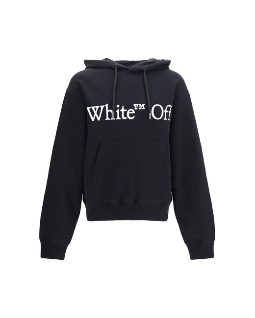 Off-White c/o Virgil Abloh Black Bookish Scarf Hoodie Cotton Sweatshirts for men